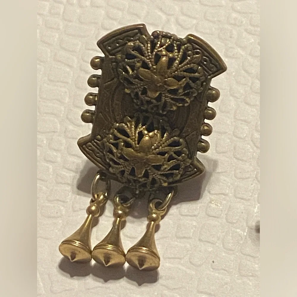 Antique Clip on Dangling Earrings #7029